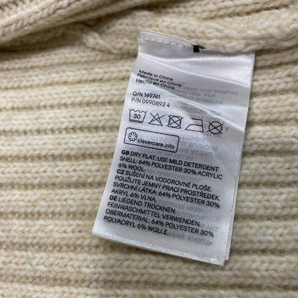 H&M, Women's knit cardigan, long sleeves, Size S Beige - Picture 12 of 12